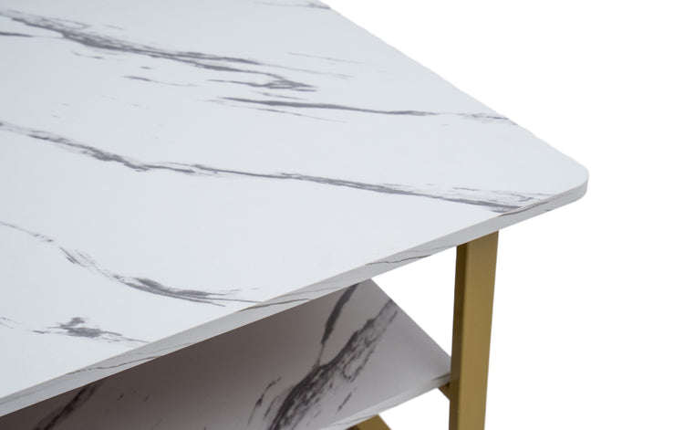 Masa cafea HT-229, 100x60 cm, alb, MDF
