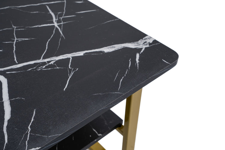 Masa cafea HT-229, 100x60 cm, negru, MDF