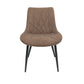 Scaun ML-1, tapitat stofa, maro