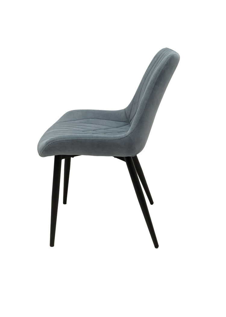 Scaun ML-2, tapitat stofa, albastru