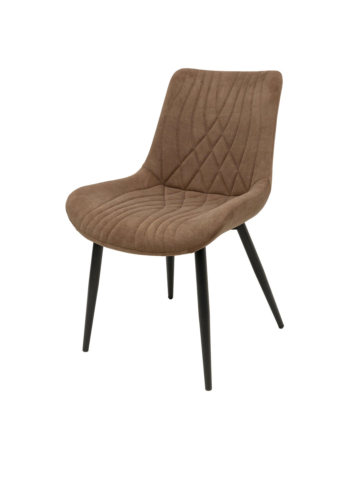 Scaun ML-2, tapitat stofa, maro