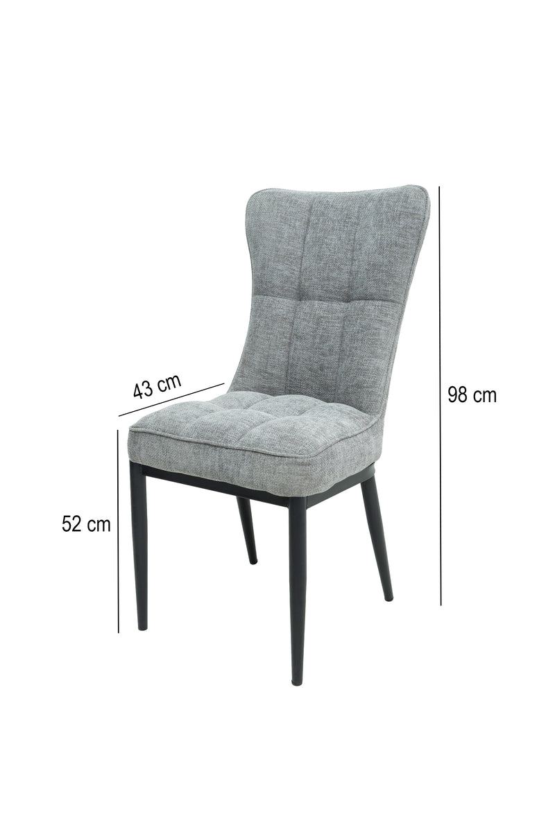 Scaun ML-3, tapitat stofa, gri-5