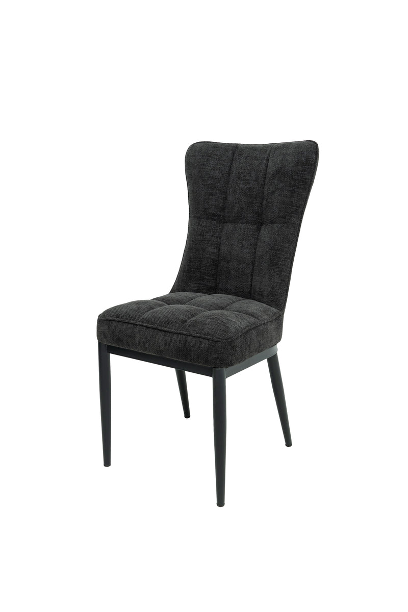 Scaun ML-3, tapitat stofa, negru-1