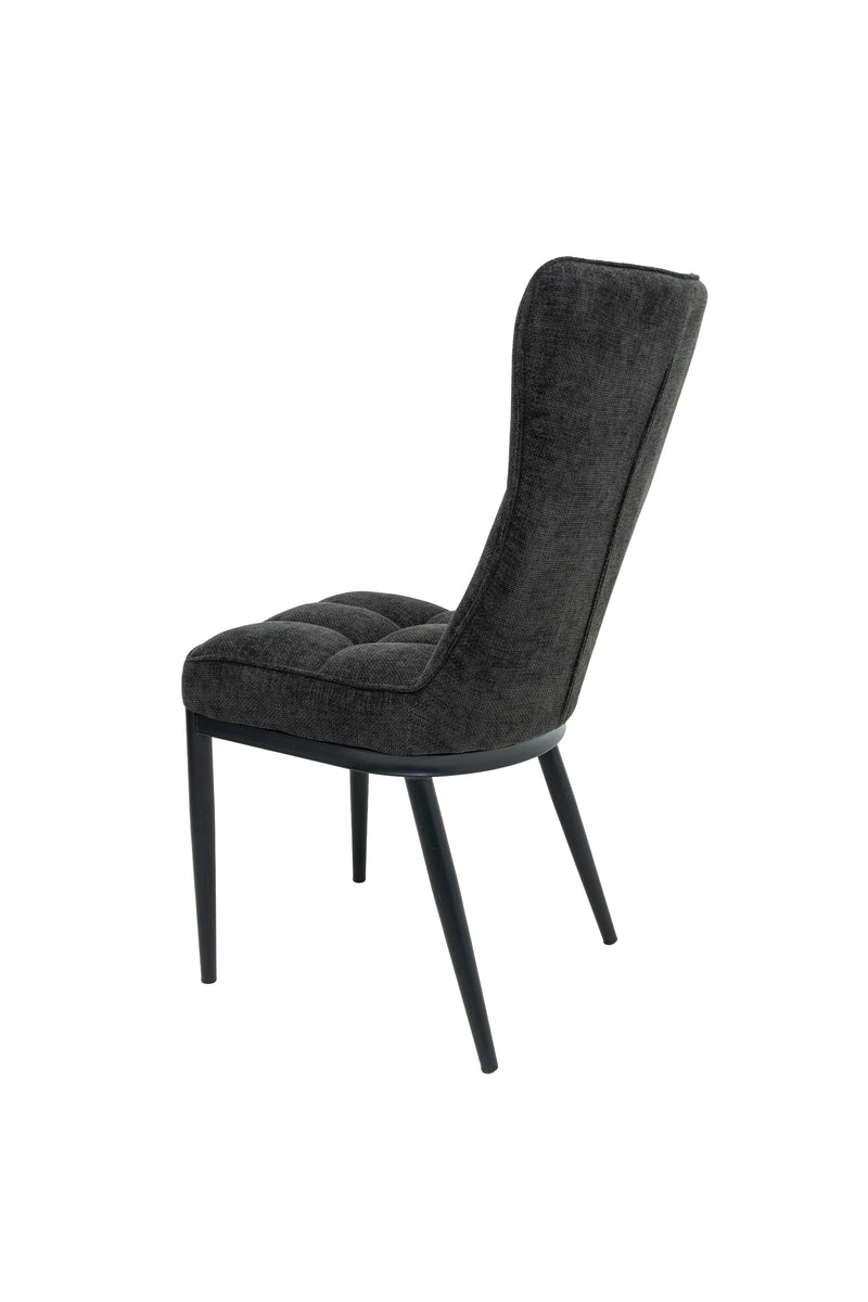 Scaun ML-3, tapitat stofa, negru-2