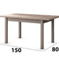 Set masa extensibila 120x150cm cu 6 scaune tapitate, MB-13 Max5 si S-38 Boss10 S6, sonoma, lemn masiv de fag, stofa
