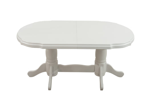 Masa extensibila 160-200x100 cm, Jork, lemn alb