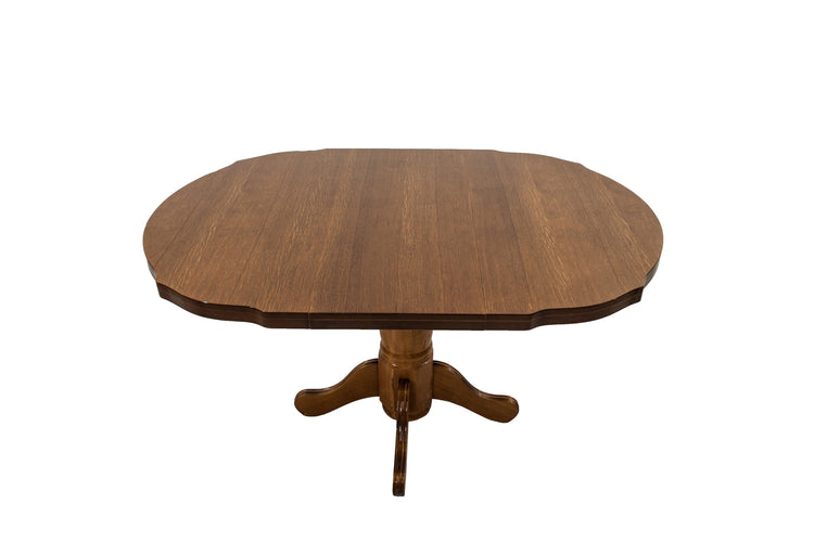 Masa extensibila kan 100x135 cm, culoare nuc, lemn masiv, blat din mdf