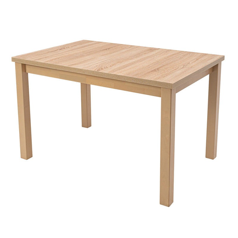 Masa extensibila mb-13 max5 120x150 cm , sonoma, lemn masiv de fag si pal-1