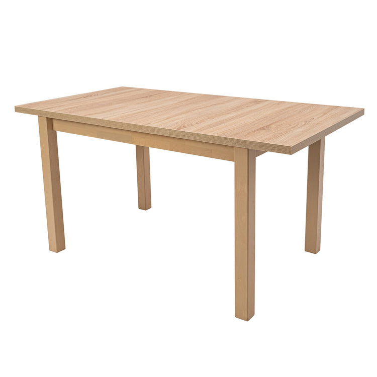 Masa extensibila mb-13 max5 120x150 cm , sonoma, lemn masiv de fag si pal