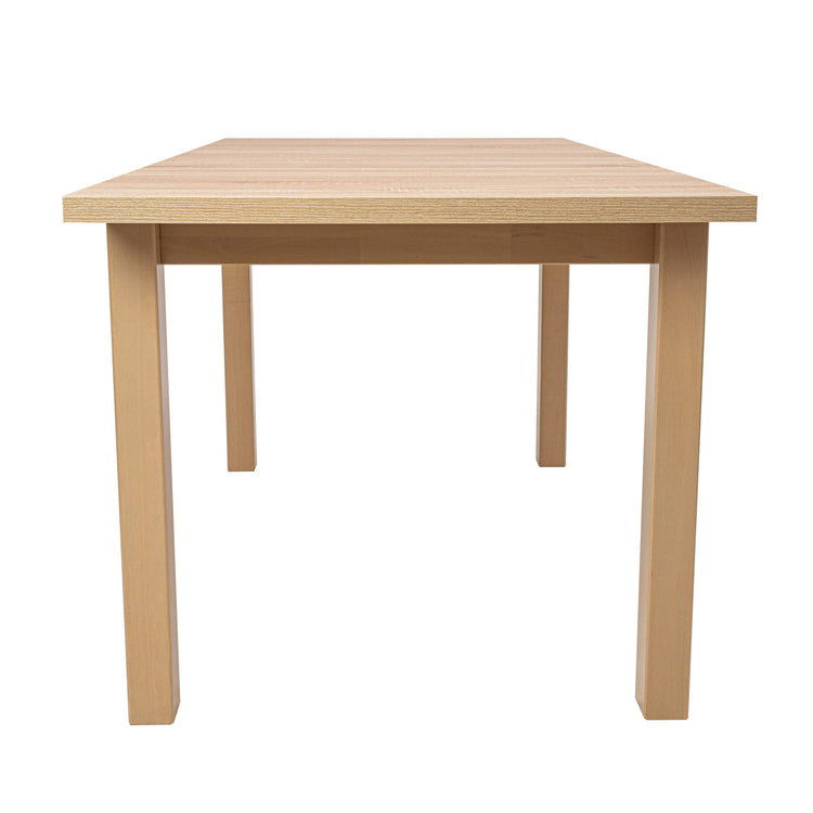 Masa extensibila mb-13 max5 120x150 cm , sonoma, lemn masiv de fag si pal