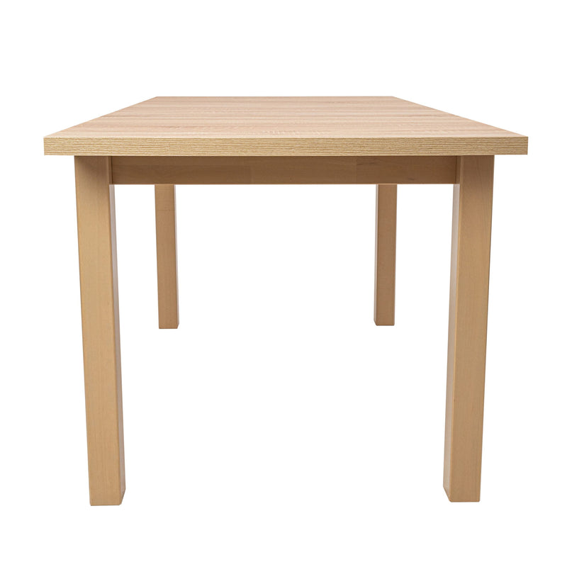 Masa extensibila mb-13 max5 120x150 cm , sonoma, lemn masiv de fag si pal-6
