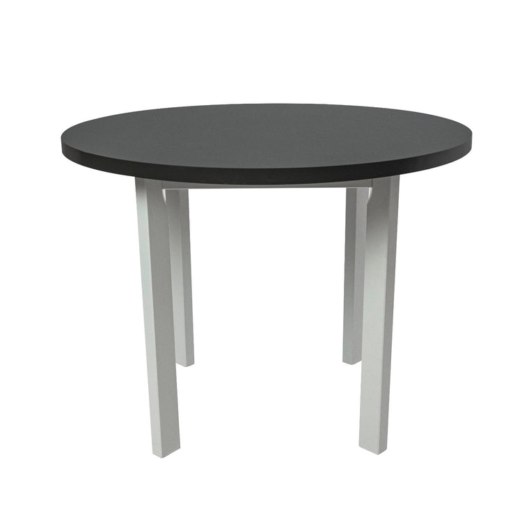 Masa living poli2 bg, alb/grafit, 100 x 100 x 76 cm, lemn masiv de pal/fag