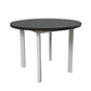 Masa living poli2 bg, alb/grafit, 100 x 100 x 76 cm, lemn masiv de pal/fag