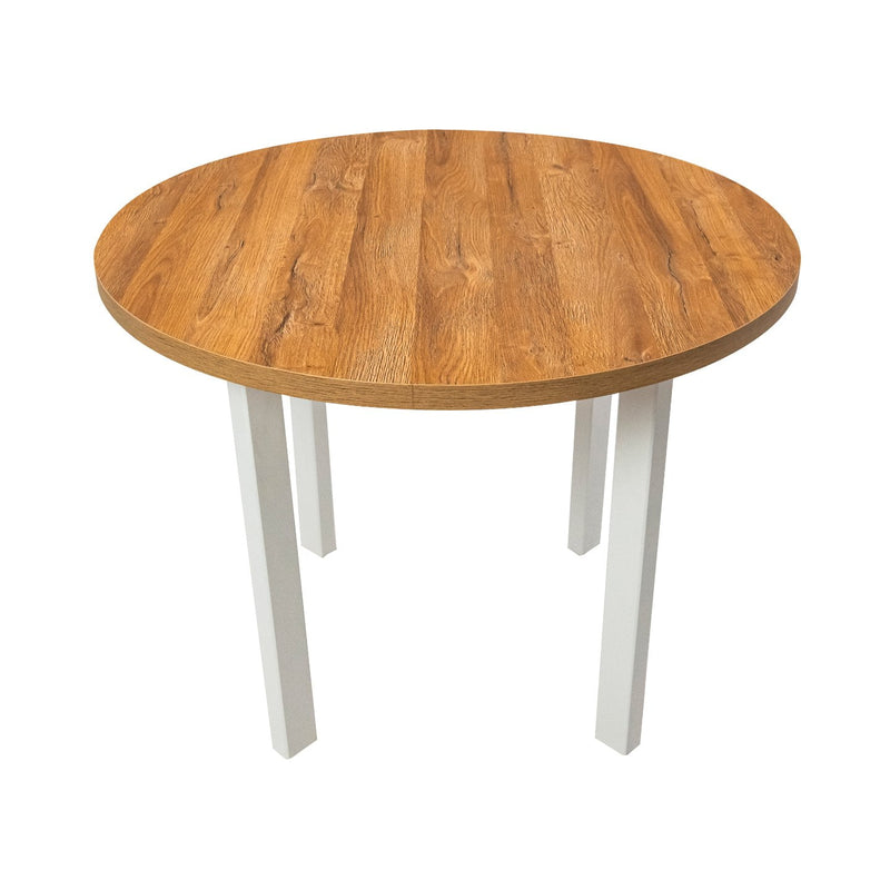 Masa living Poli2 bg, bialy/grandson, 100 x 100 x 76 cm, lemn masiv de pal/fag-1