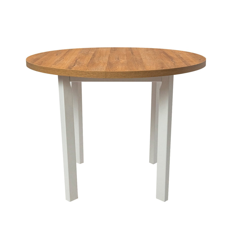 Masa living Poli2 bg, bialy/grandson, 100 x 100 x 76 cm, lemn masiv de pal/fag