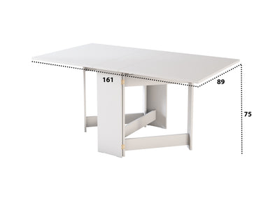 Masa pliabila fold, 161x75x89 cm, alb – La Cucu