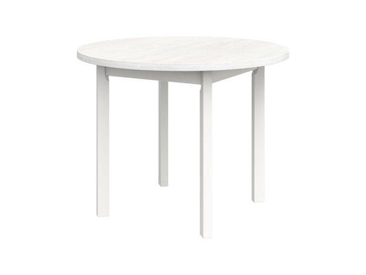 Masa living poli2 b, alb, 100 x 100 x 76 cm, lemn masiv de pal/fag