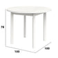 Masa living poli2 b, alb, 100 x 100 x 76 cm, lemn masiv de pal/fag