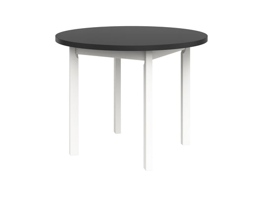 Masa living poli2 bg, alb/grafit, 100 x 100 x 76 cm, lemn masiv de pal/fag