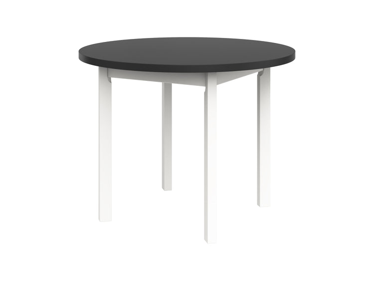Masa living poli2 bg, alb/grafit, 100 x 100 x 76 cm, lemn masiv de pal/fag