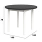 Masa living poli2 bg, alb/grafit, 100 x 100 x 76 cm, lemn masiv de pal/fag
