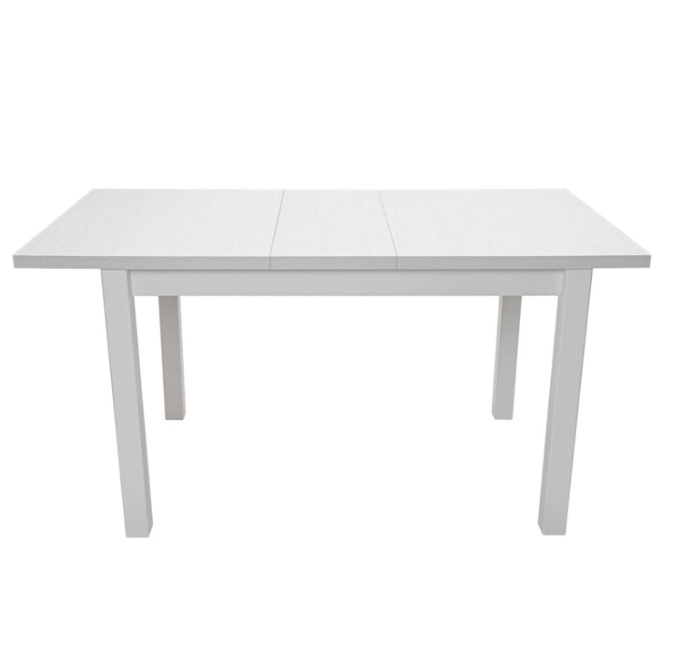 Masa extensibila mb-13 max5 120x150 cm, alb, lemn masiv de fag si pal