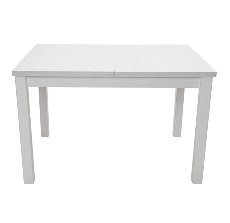 Masa extensibila mb-13 max5 120x150 cm, alb, lemn masiv de fag si pal