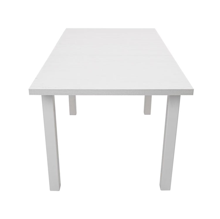 Masa extensibila mb-13 max5 120x150 cm, alb, lemn masiv de fag si pal