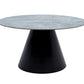 Masa cafea MC-143, 70x40 cm, gri/negru, piatra sinterizata