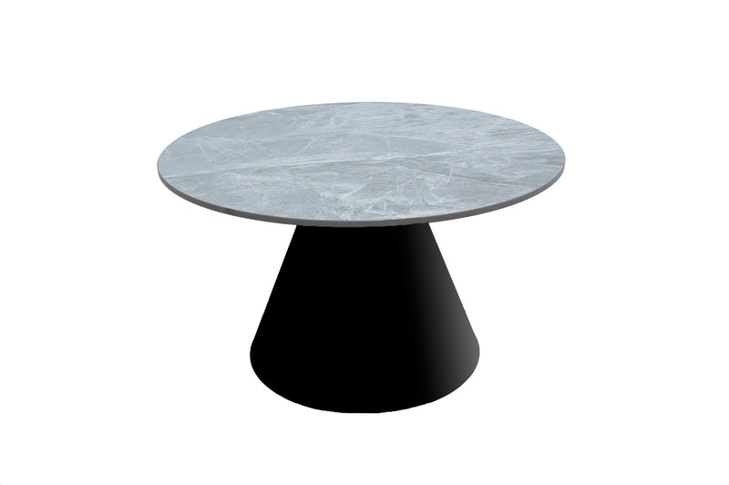 Masa cafea MC-143, 70x40 cm, gri/negru, piatra sinterizata-3