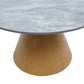 Masa cafea MC-143, 70x40 cm, gri/sonoma, piatra sinterizata