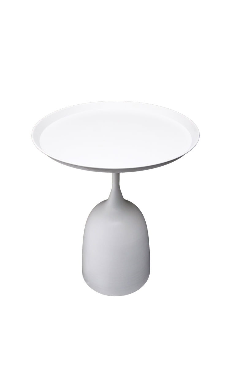 Masa cafea MC-145, 50x60 cm, alb, metalica