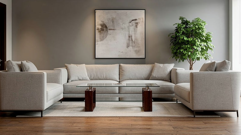 Masa cafea MC-148, sticla, 110x60x42 cm, culoare cires-1