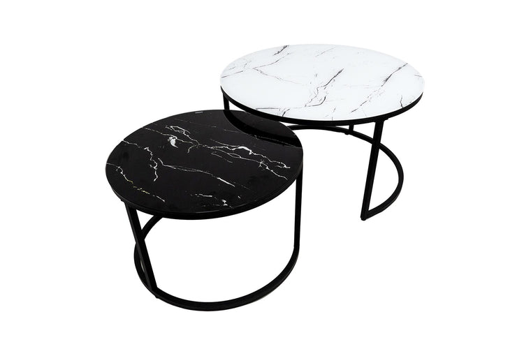Set 2 mese cafea MC-133, 80x45 cm, sticla