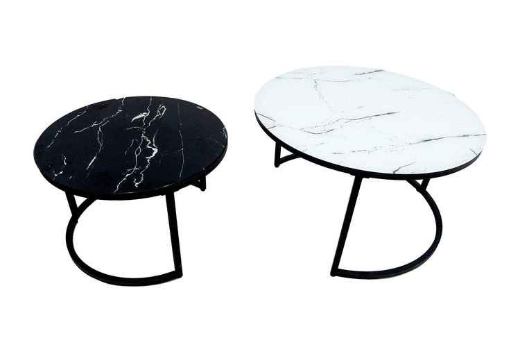 Set 2 mese cafea MC-133, 80x45 cm, sticla