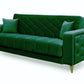Canapea 3 locuri extensibila Melisa, verde