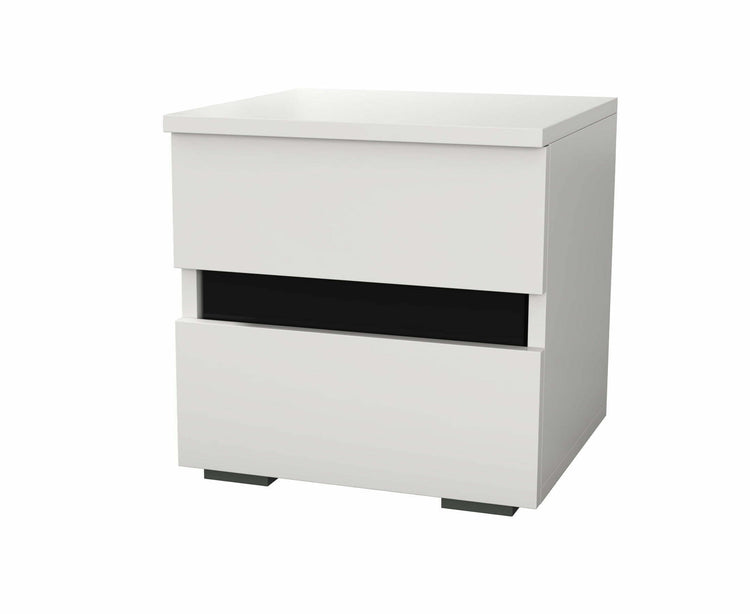 Noptiera luca, alb/negru, 45x40x37 cm
