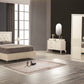 Dormitor Malta, alb, pat 160 x 200 cm, dulap cu 2 usi, 2 noptiere, comoda