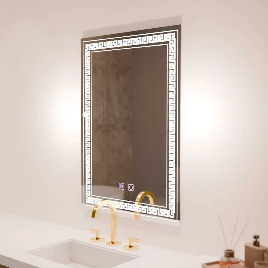Oglinda LED Rentagulara, 60x80cm, Touch Vivido , Sistem Dezaburire,Dimabila-1
