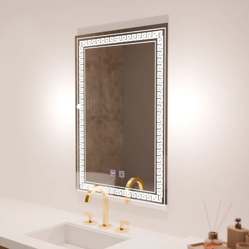 Oglinda LED Rentagulara, 60x80cm, Touch Vivido , Sistem Dezaburire,Dimabila-1