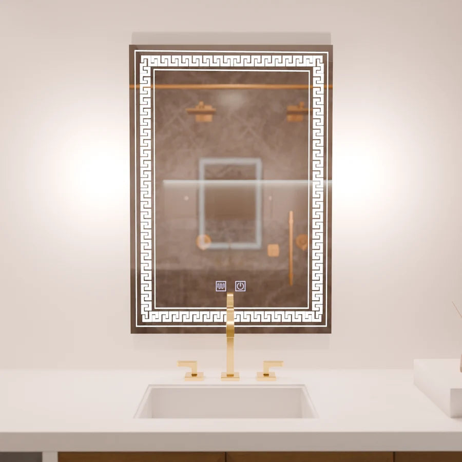 Oglinda LED Rentagulara, 60x80cm, Touch Vivido , Sistem Dezaburire,Dimabila-3