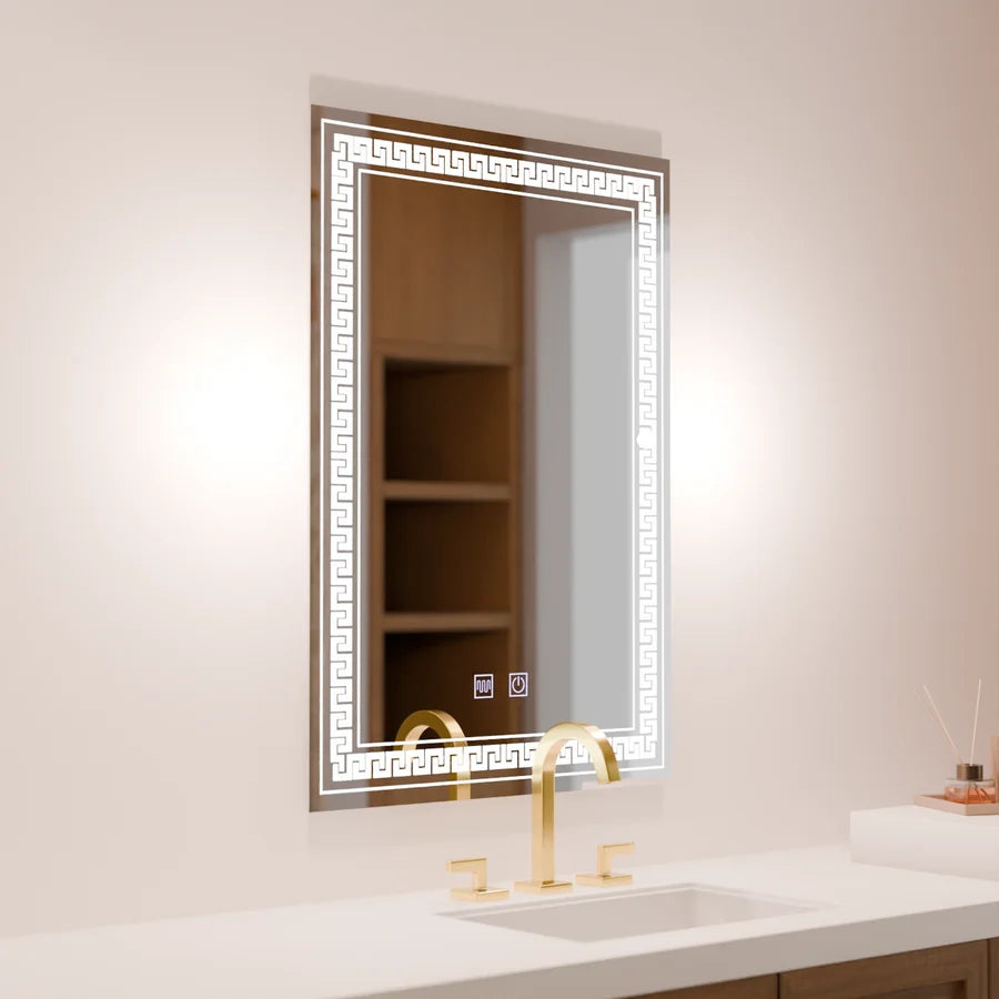 Oglinda LED Rentagulara, 60x80cm, Touch Vivido , Sistem Dezaburire,Dimabila-4