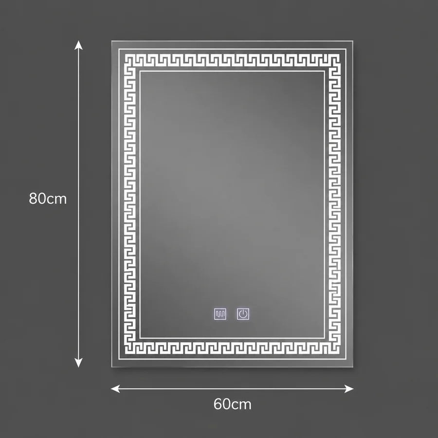 Oglinda LED Rentagulara, 60x80cm, Touch Vivido , Sistem Dezaburire,Dimabila-6