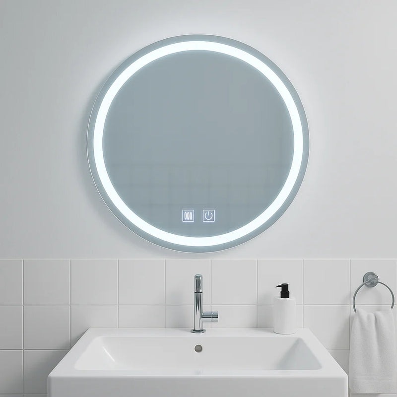 Oglinda LED Rotunda, 60cm, Lucea Touch, Sistem Dezaburire, Dimabila-4