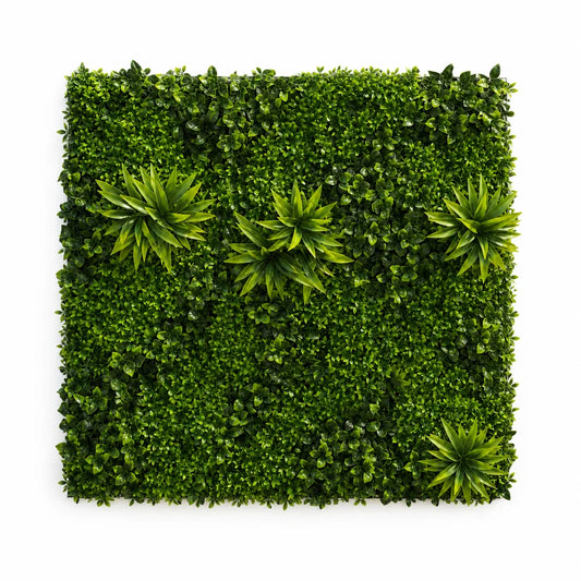 Planta Artificială Panou de Gard Viu Cimișir, 100 x 100 cm, Verde