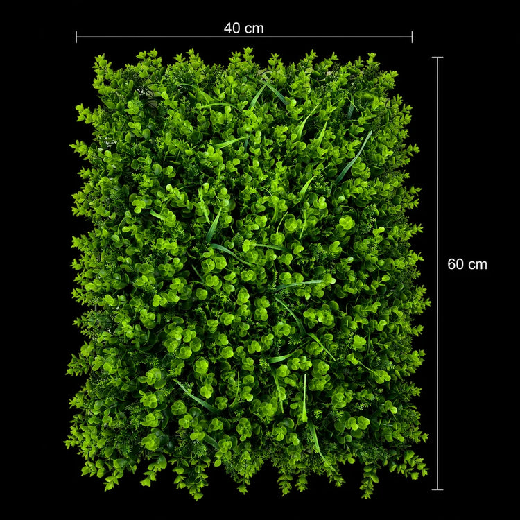 Planta Artificială Panou de Gard Viu Eucalipt Mixt, 40 x 60 cm, Verde