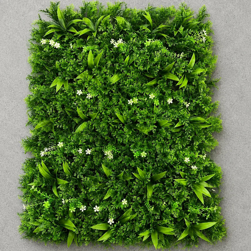 Planta Artificială Panou de Gard Viu Frunze de Piersic Mix, 40 x 60 cm, Verde-1