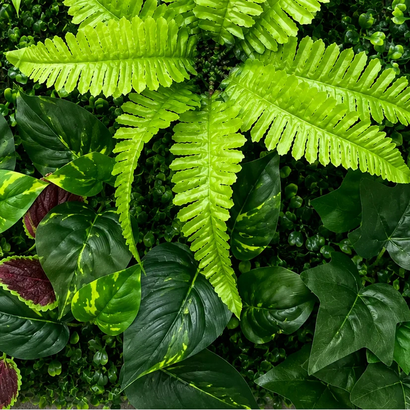 Planta Artificială Panou de Gard Viu Mix Frunze de Piersic si Frunze Mixte, 40 x 60 cm, Verde-2