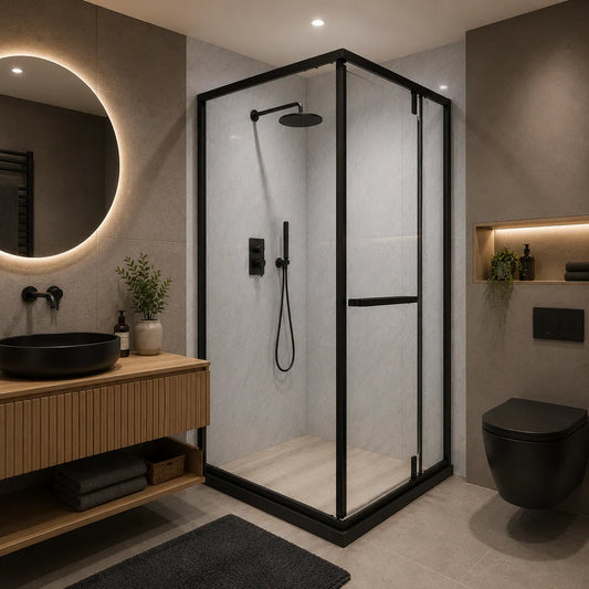Cabina Dus Sticla 7.6mm, Transparent, 100x100x195cm