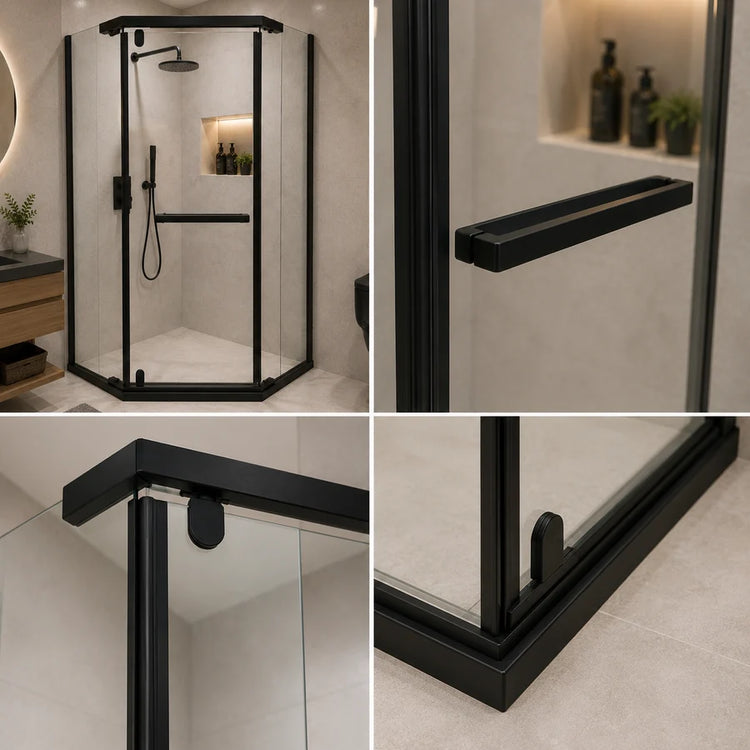 Cabina Dus Sticla 6mm, Transparent, 90x90x190cm